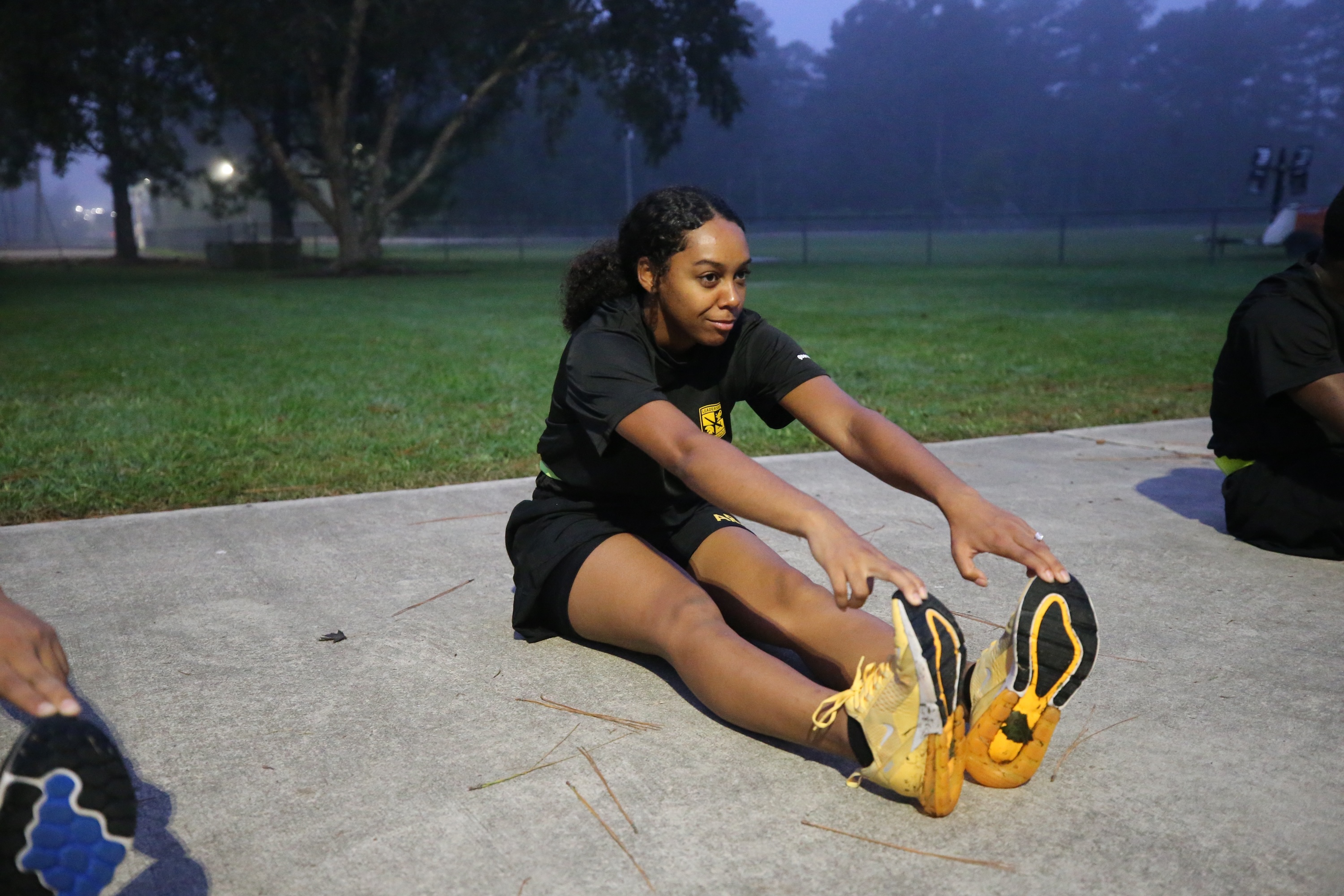 ROTC Morning PT girl training UNCP