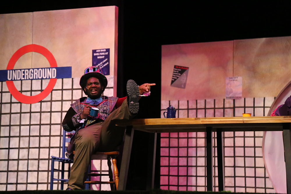 Alice by Heart student production UNC Pembroke male on stage