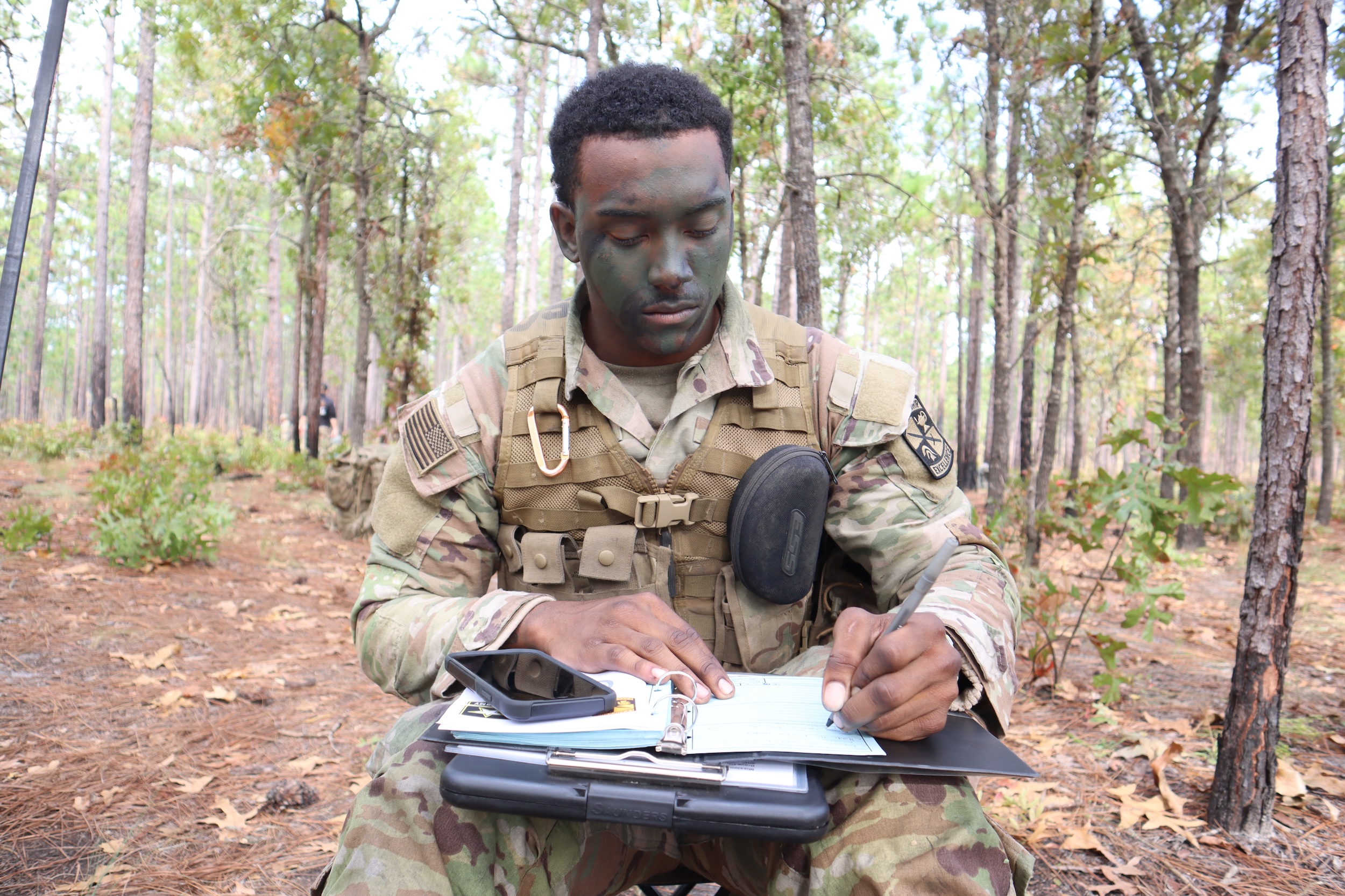 ROTC Ambush Training male UNCP student