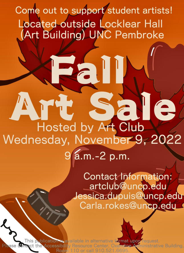 Art Club Sale Nov 9 9-2