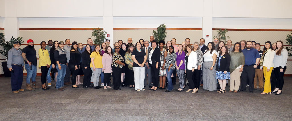 UNC Pembroke recognized 80 employees during the annual Excellence in Service Awards Luncheon on March 23, 2023