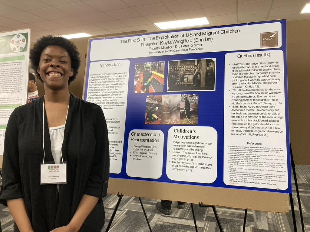 Kayla Wingfield presented her research at PURC. (Photo courtesy of Dr. Laura Hakala)