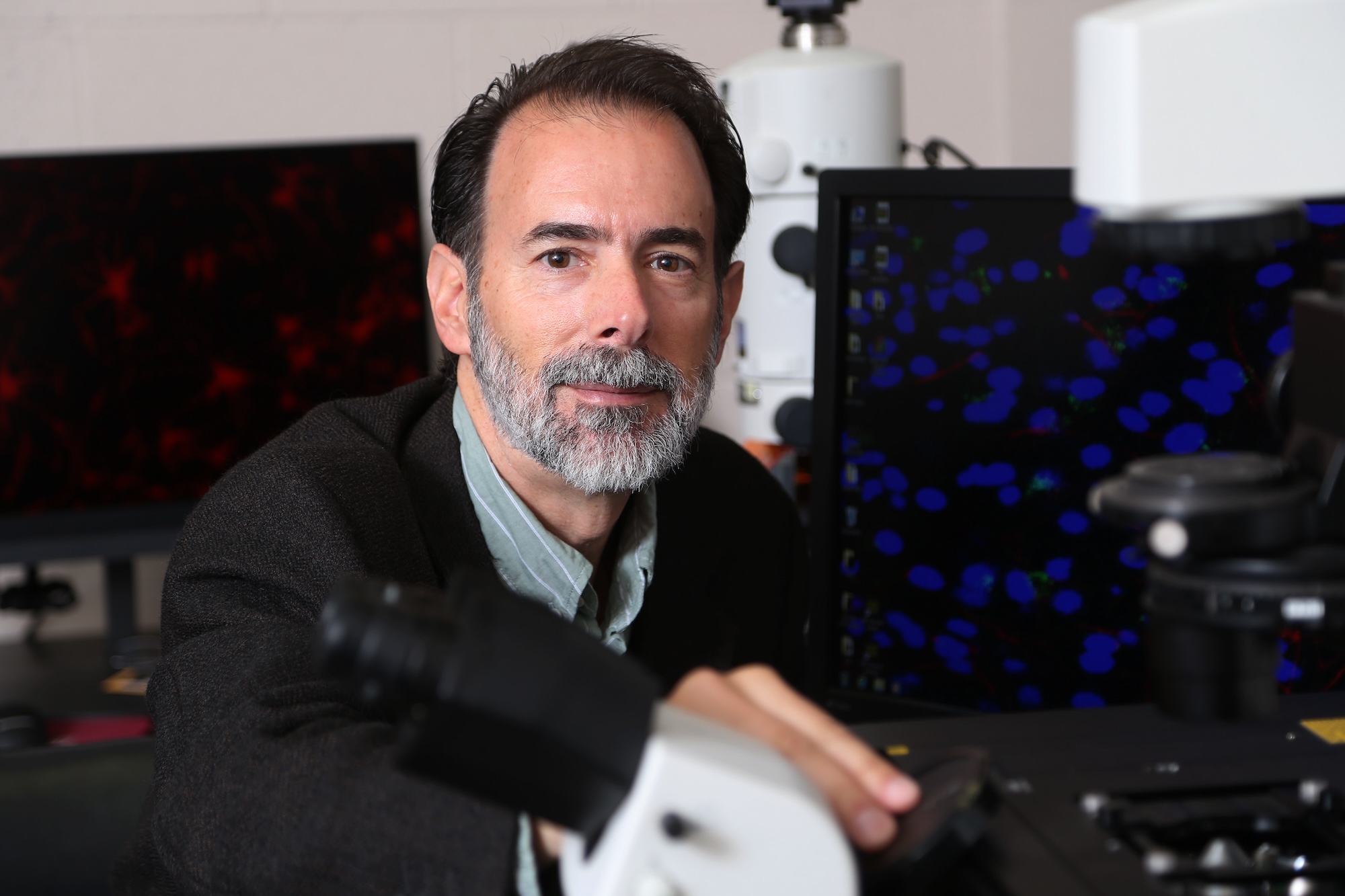 Ben Bahr in the research lab