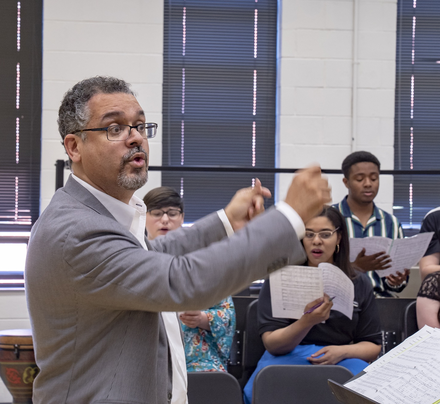 professor teaching music at UNC Pembroke