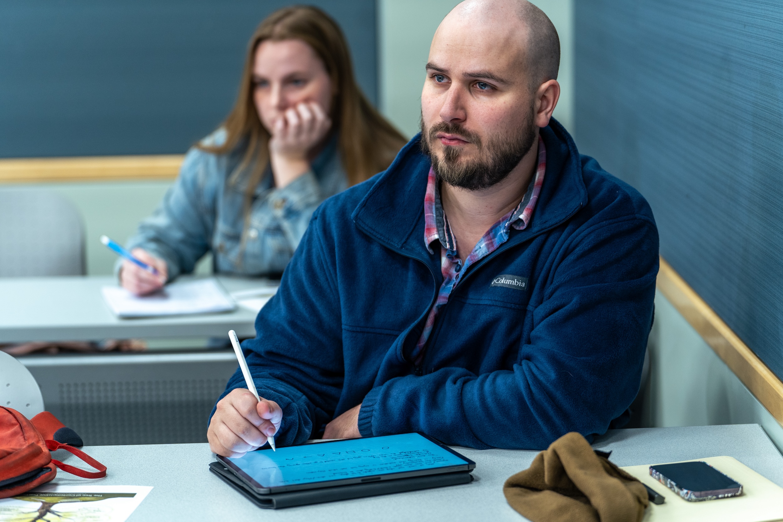Social work student in class UNCP