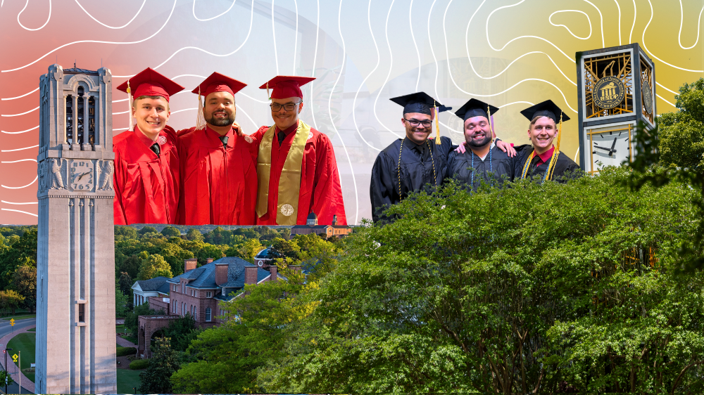 McLean Pait III (far left) Kendrick Oxendine and Caleb Locklear are the recent graduates of UNCP