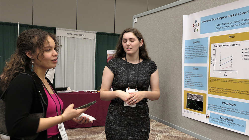 Sydney Allen (right) at the ASB conference