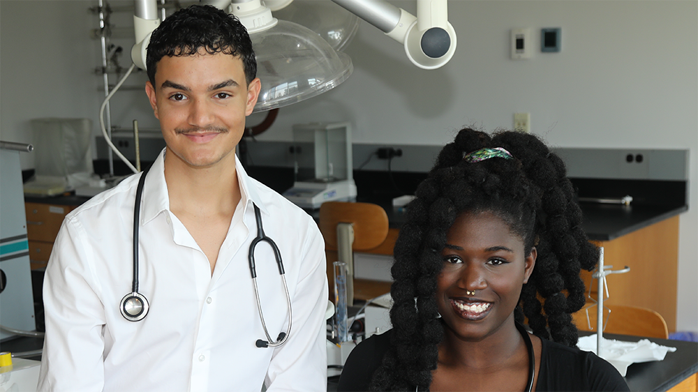 Connor Blake and Angela Rowson