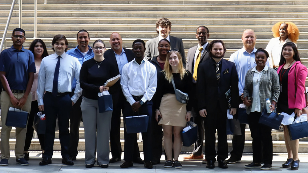 Students in the Thomas College of Business & Economics at UNCP recently toured the Federal Reserve Bank in Charlotte.