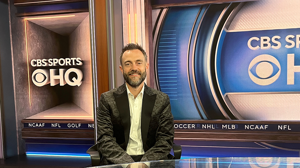 Brad Crawford on set at CBS Sports HQ