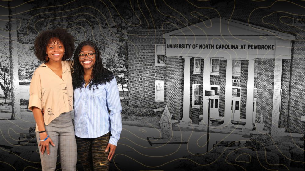 Students Armani Jones-Elliott (left) Raven Haston 