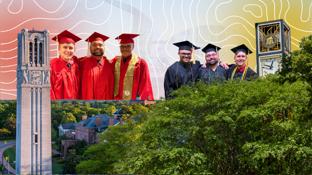 McLean Pait III (far left) Kendrick Oxendine and Caleb Locklear are the recent graduates of UNCP