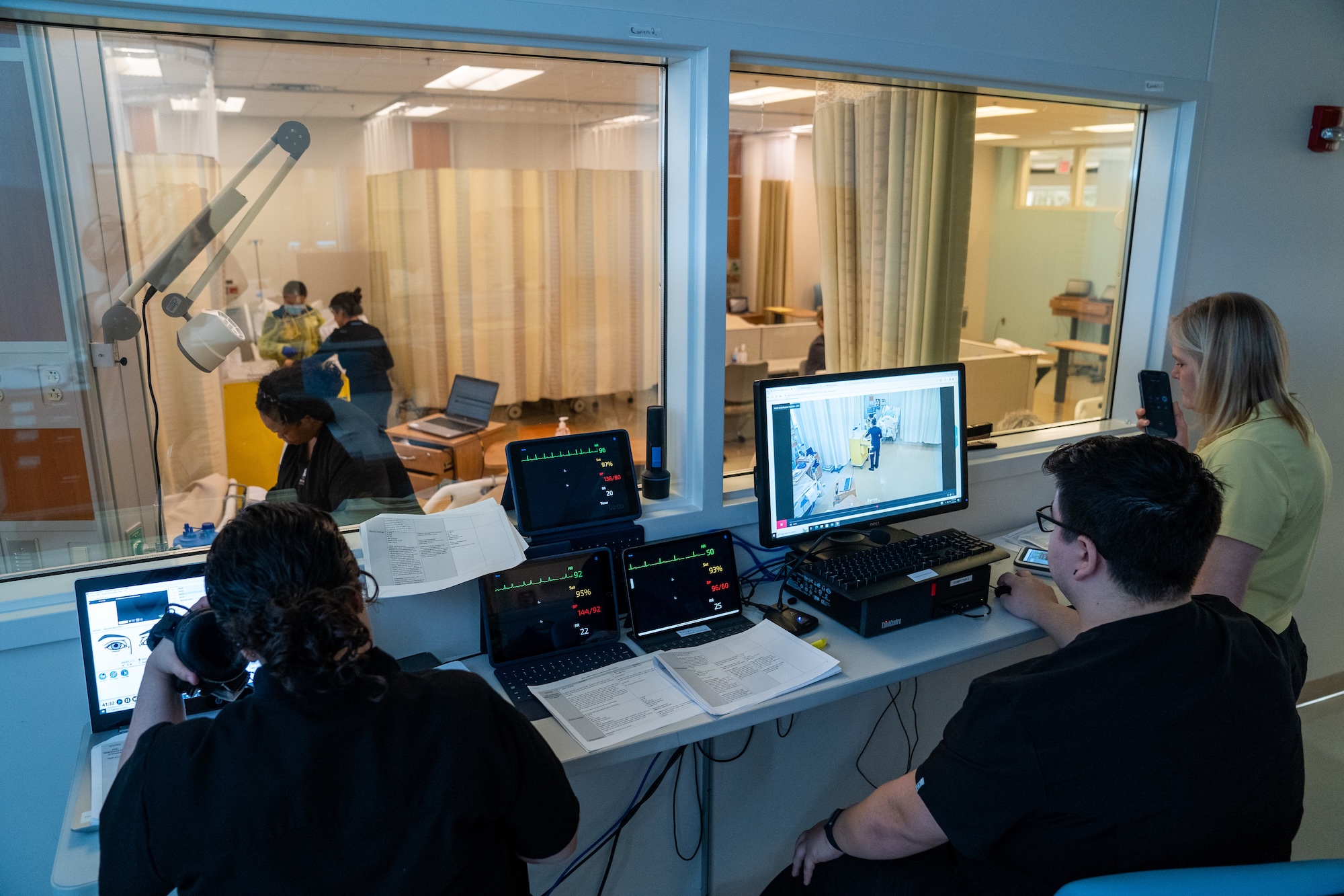 UNCP students in the Clinical Learning Center