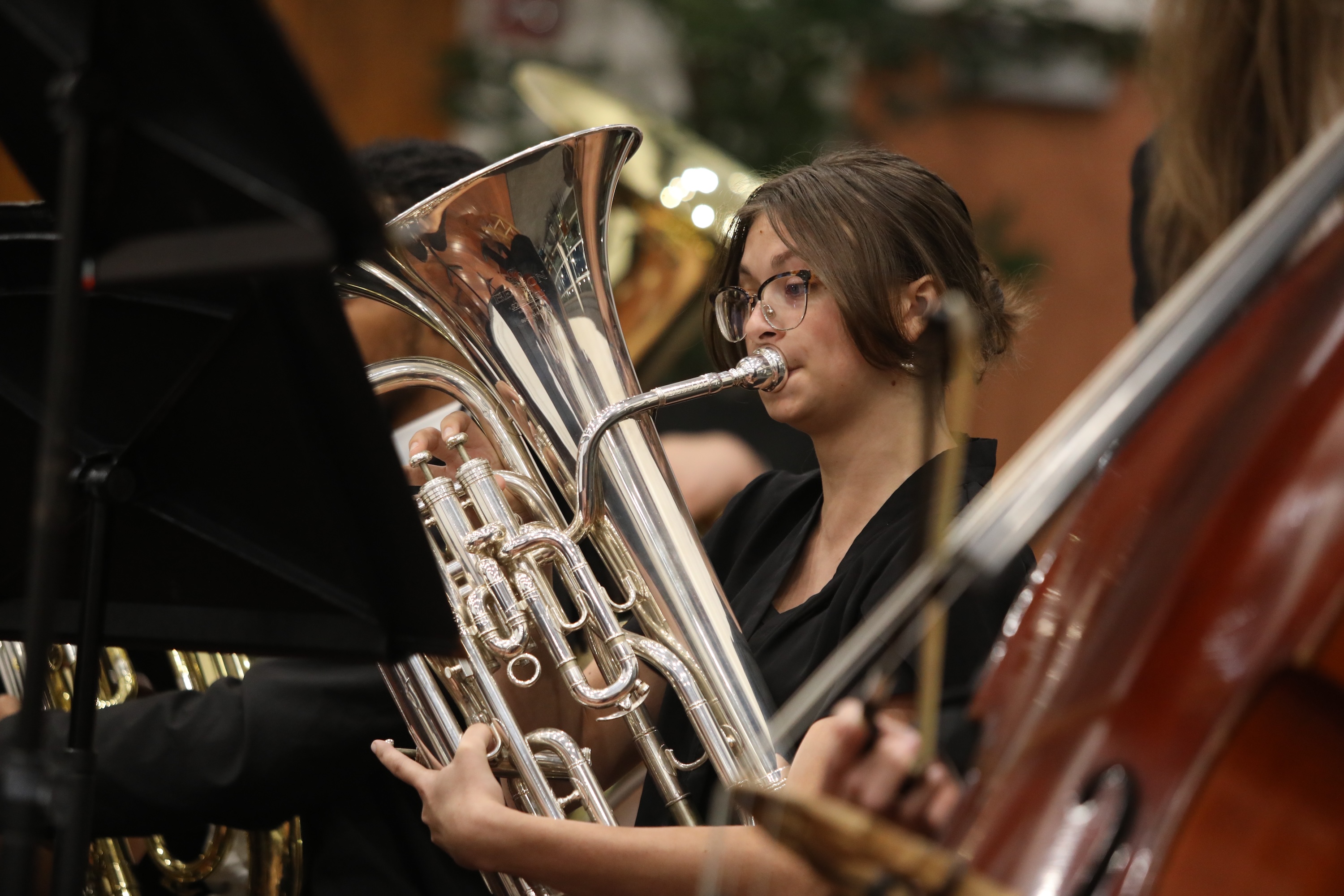 UNCP Spring Concert girl on instrument
