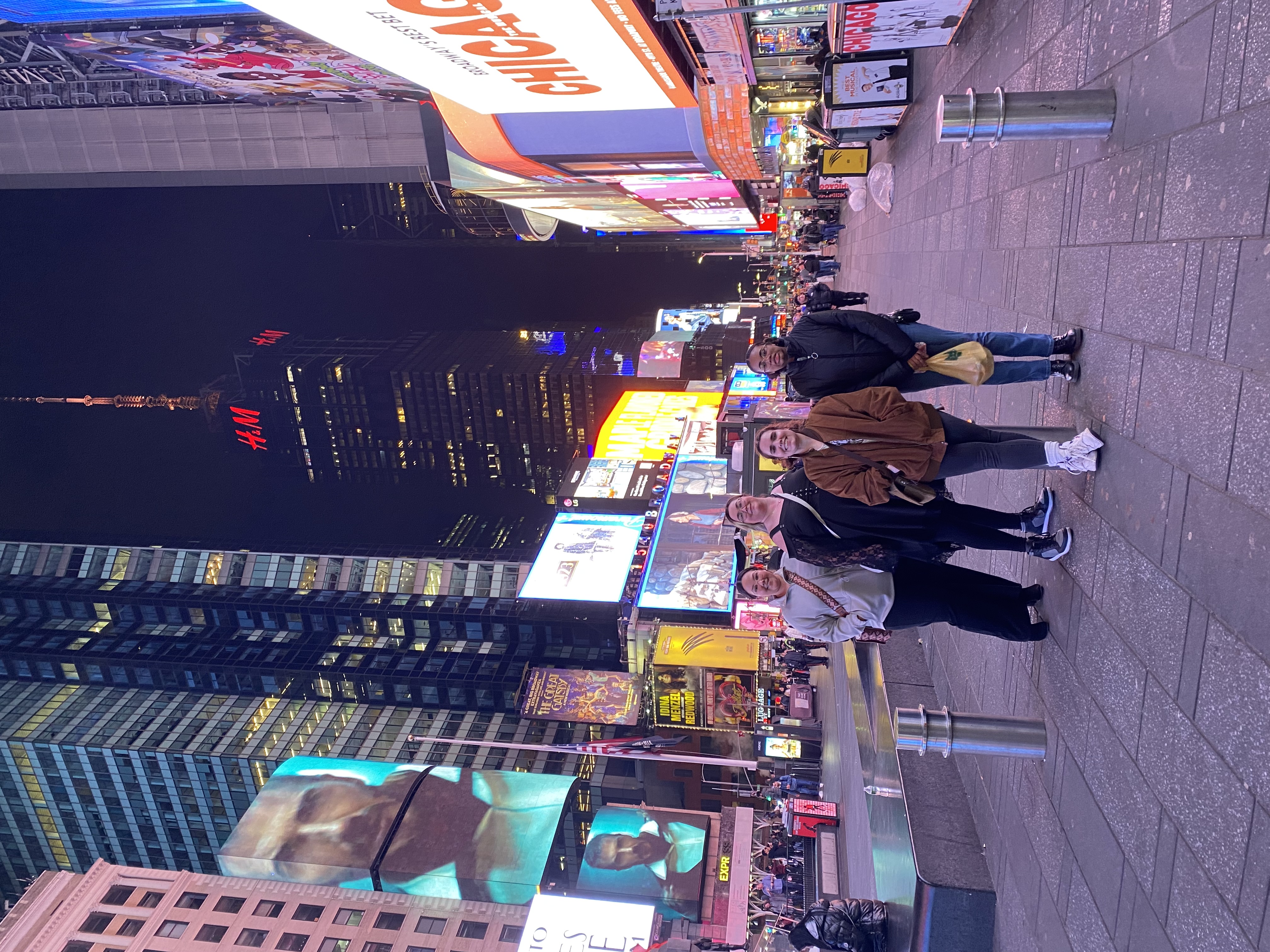 UNCP art students take in the New York City night scenes.