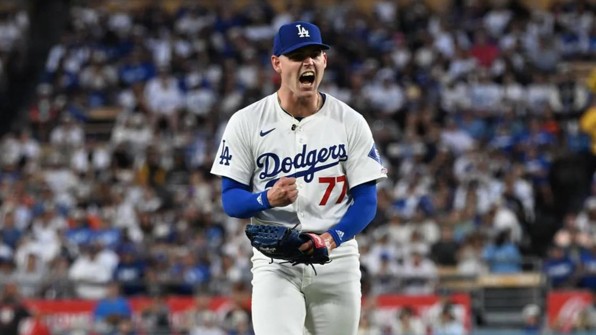 River Ryan pumps fist as he celebrates