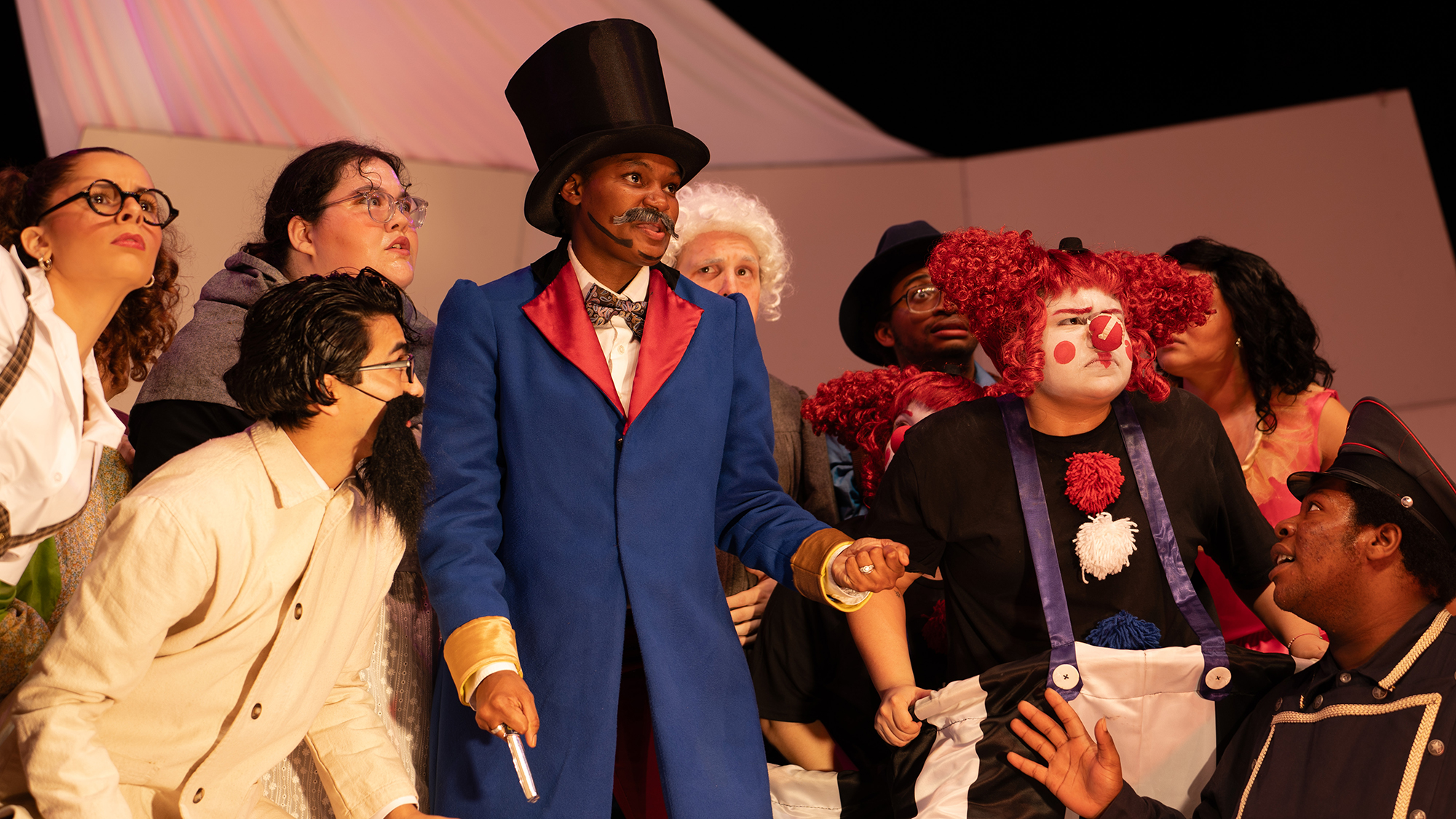 Dress rehearsal of The Government Inspector by the UNCP Theatre students