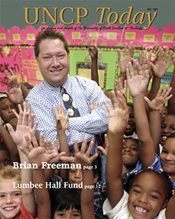 brian freeman from the cover of the UNCP Today fall 2004 edition