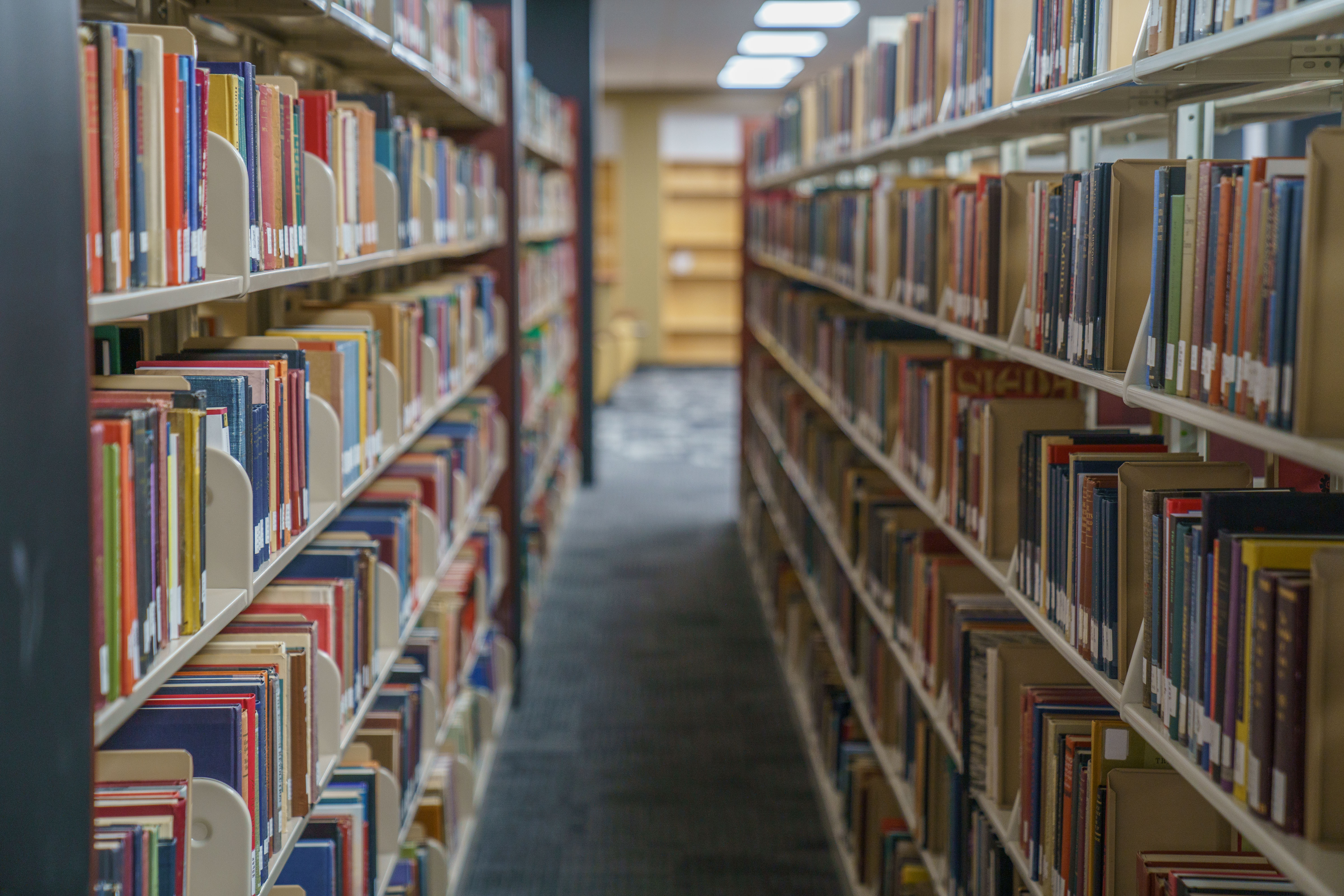 Bookshelves in Mary Livermore Library