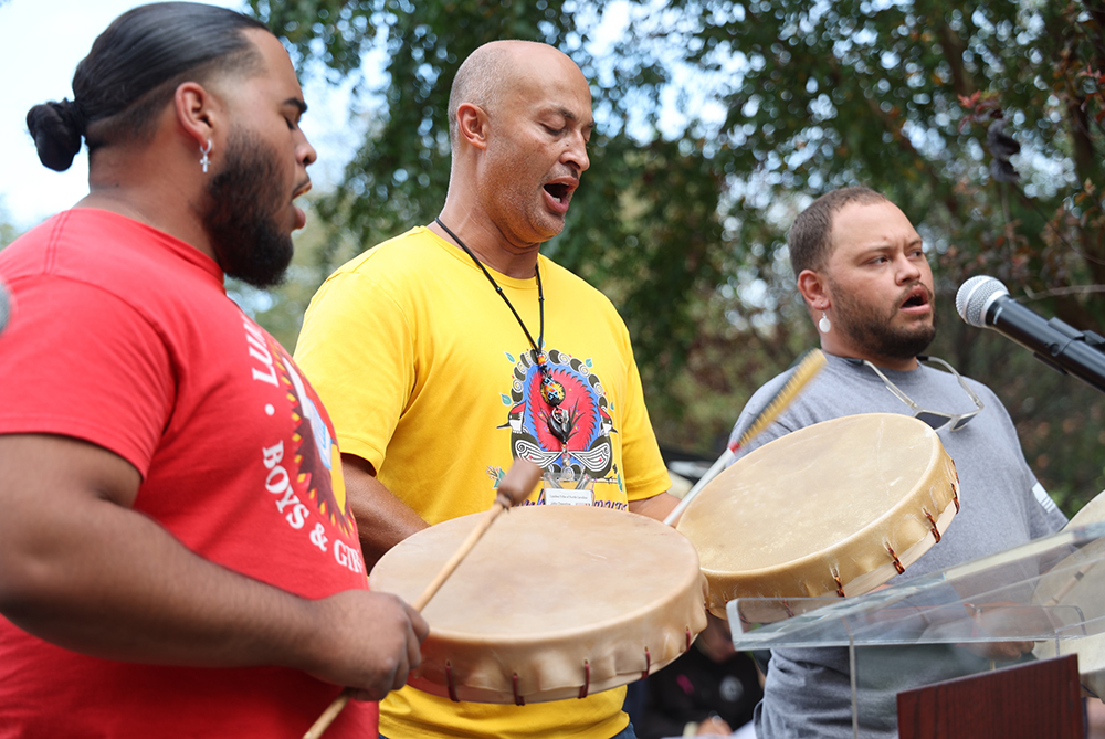 pembroke day men on drums native