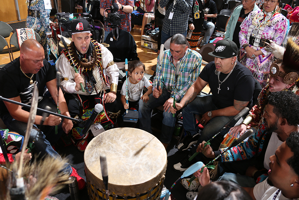 Drum demonstration at event