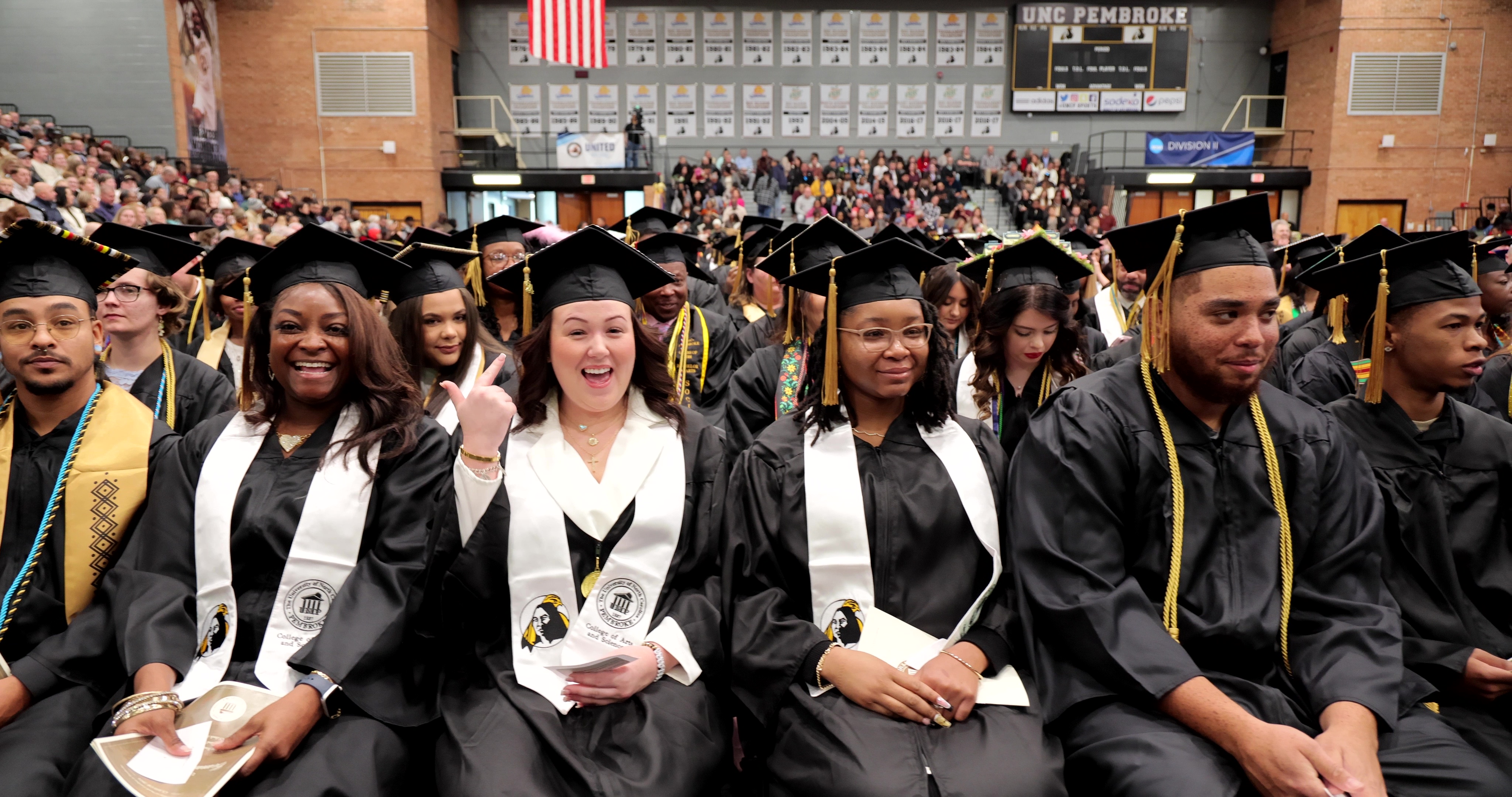 UNCP students at commencement
