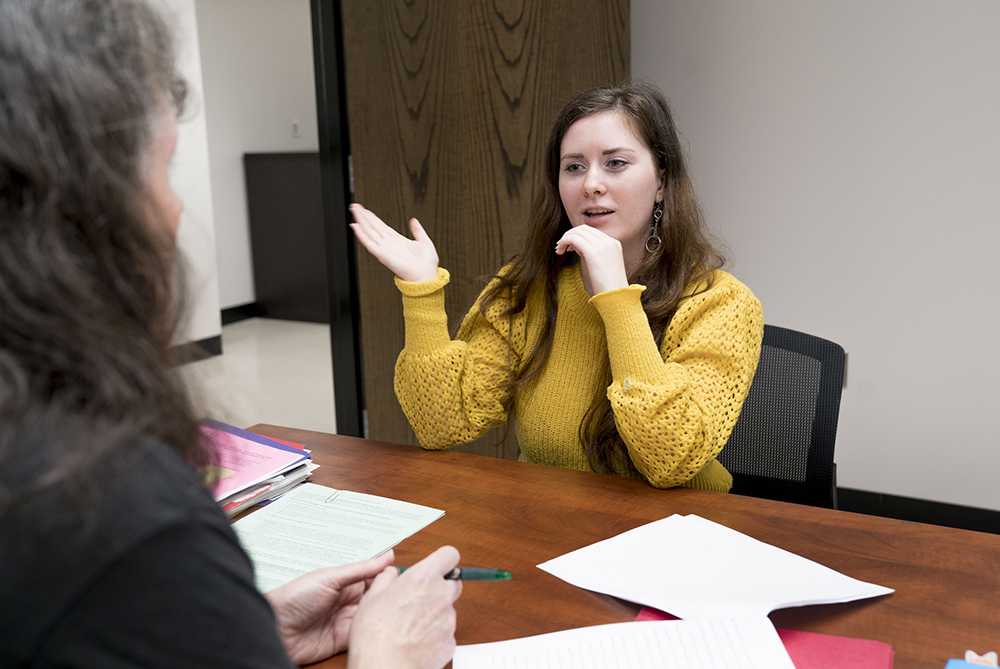 female being advised uncp