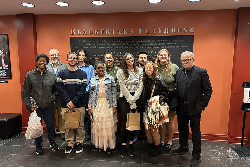 UNCP students at The American Shakespeare Center in Virginia