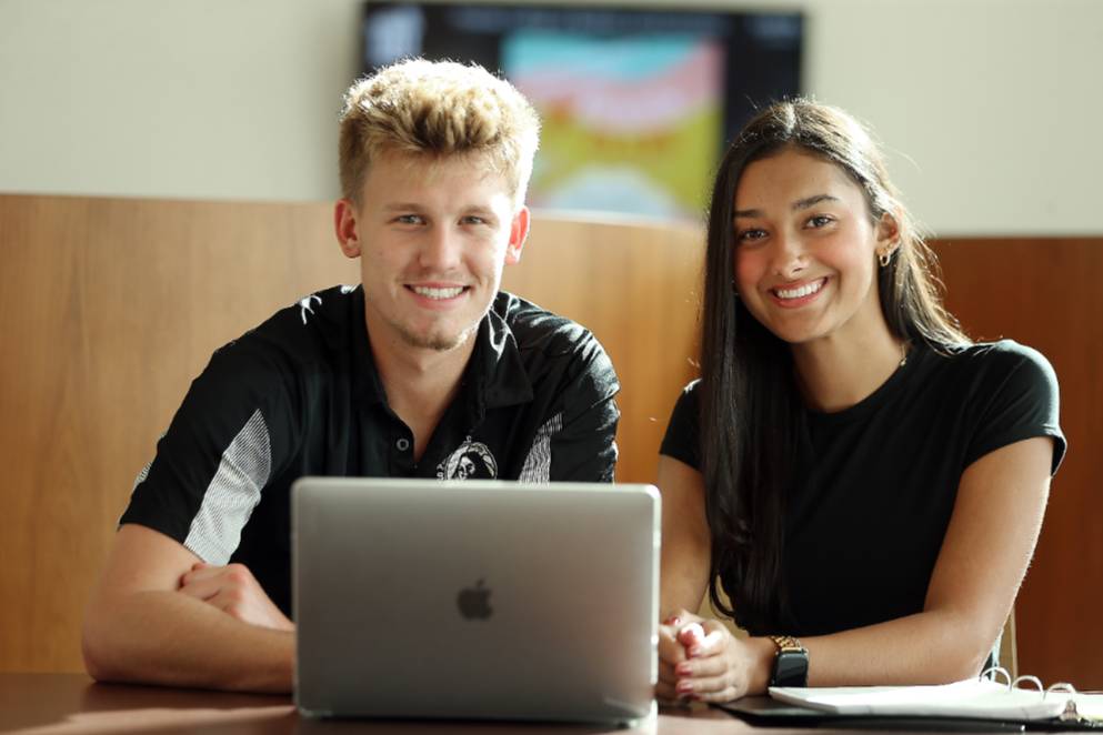 Students at laptop