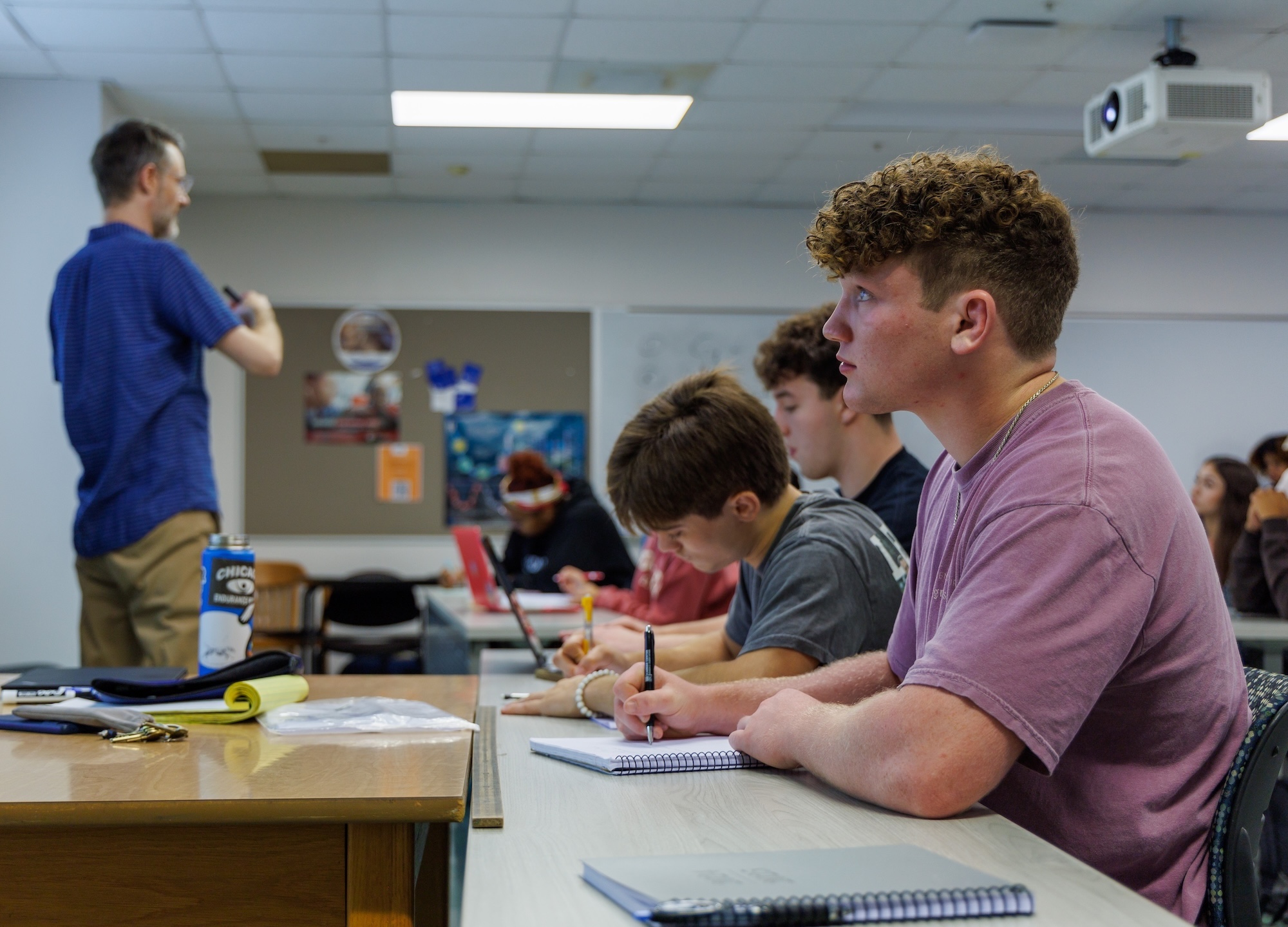 uncp students in a biology class