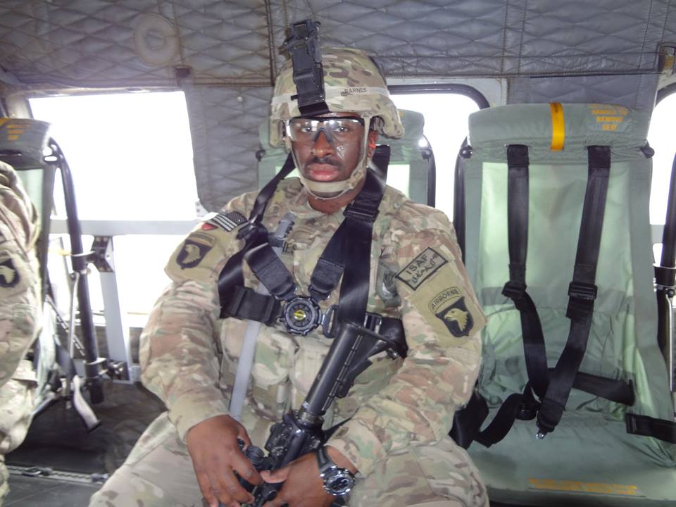 Darius Barnes in military uniform