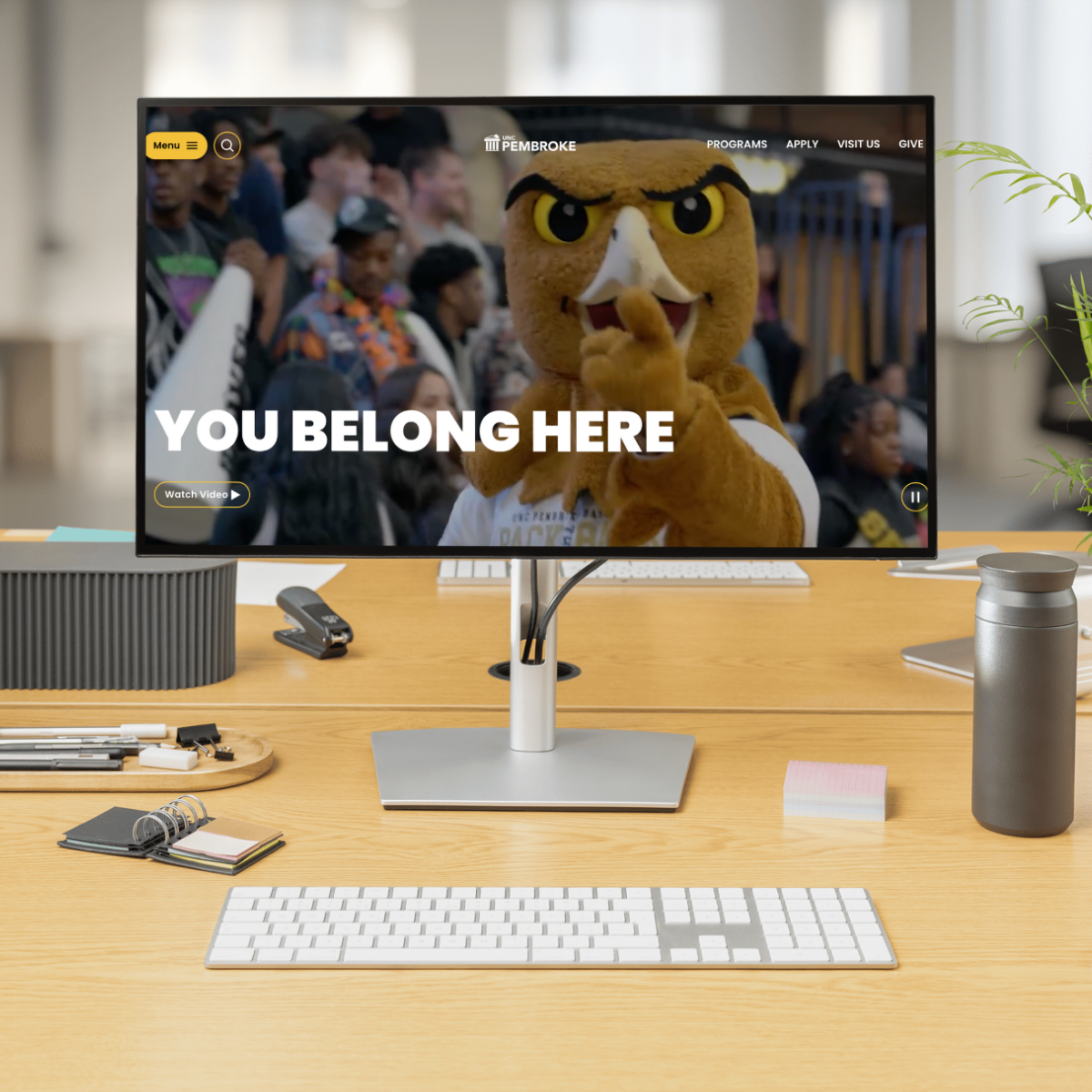 computer screen featuring uncp.edu