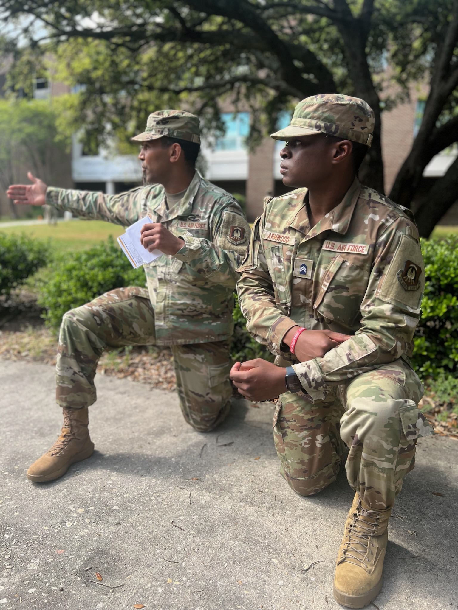 Air Force ROTC Military students on campus UNCP