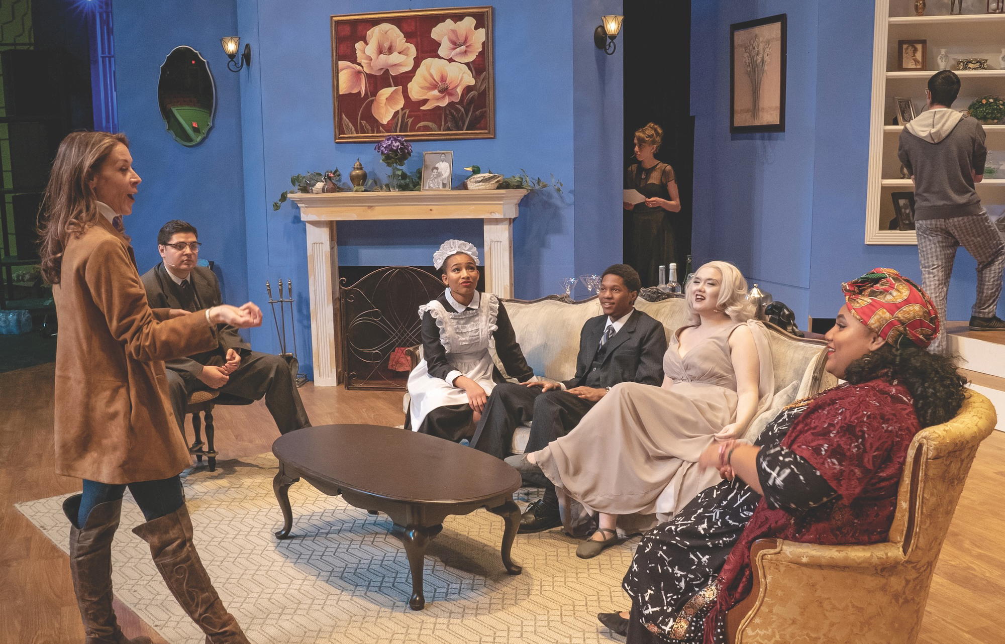 UNCP students performing in a theatre production