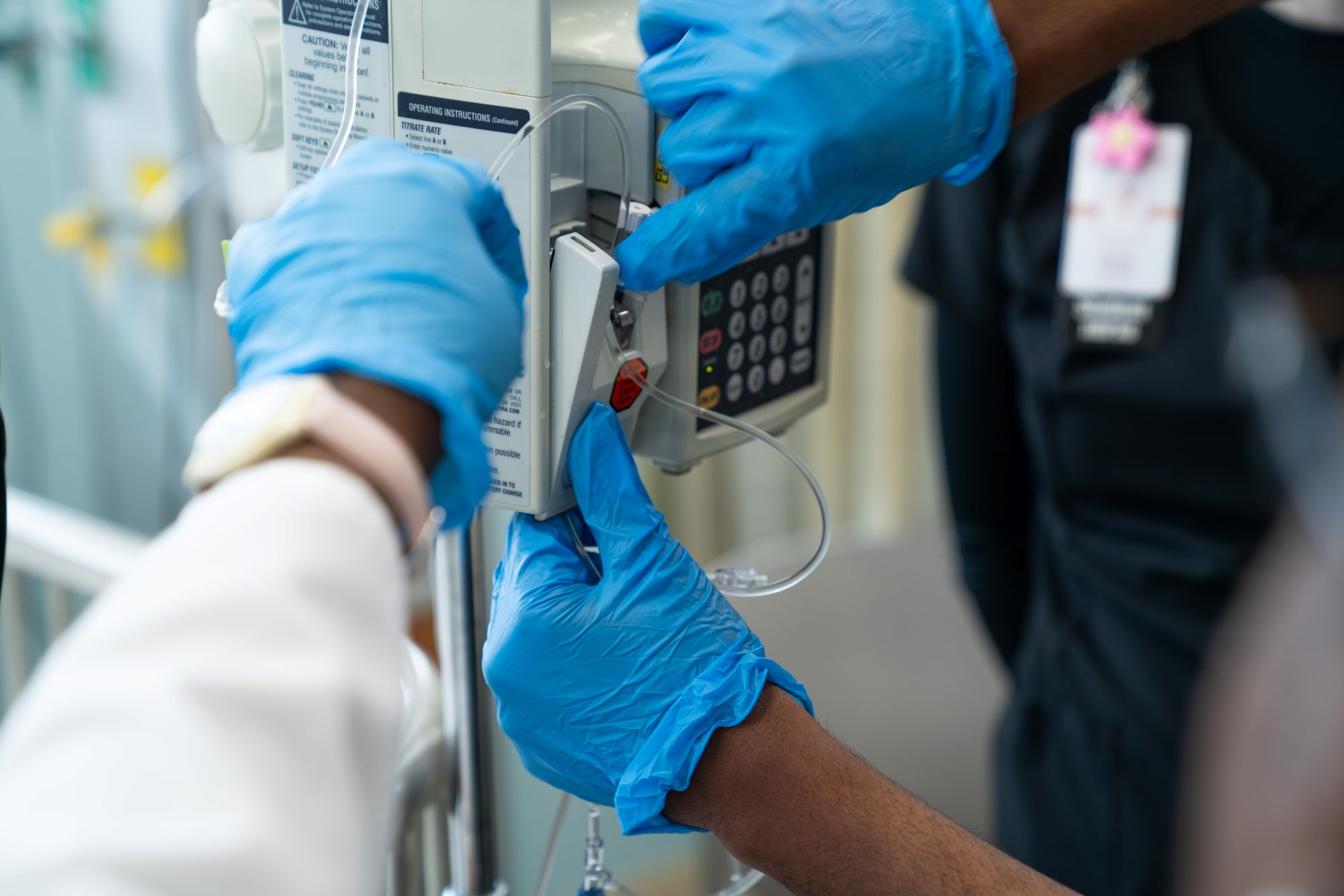 Nurses using a machine at UNCP