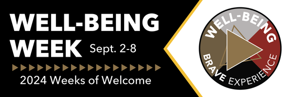 Well-Being Week banner for 2024 Weeks of Welcome