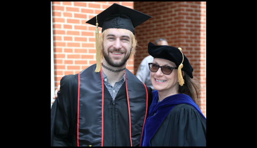 Dr. Miecznikowski poses with her son, Brenden.