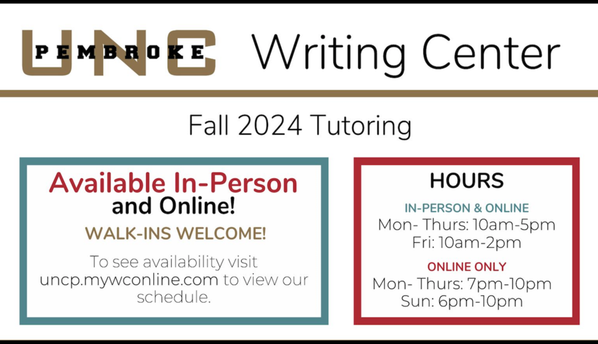 Writing Center Hours