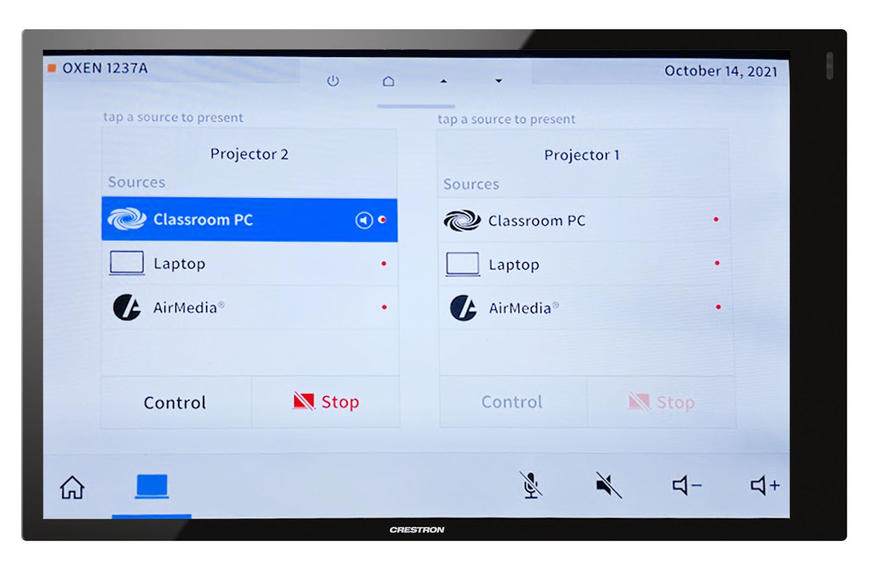 Crestron Source Screen