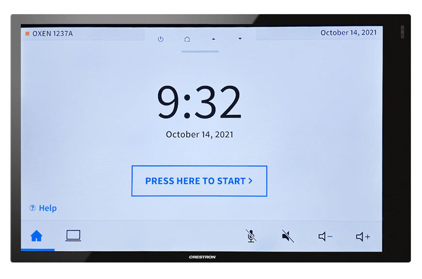Crestron Start Screen