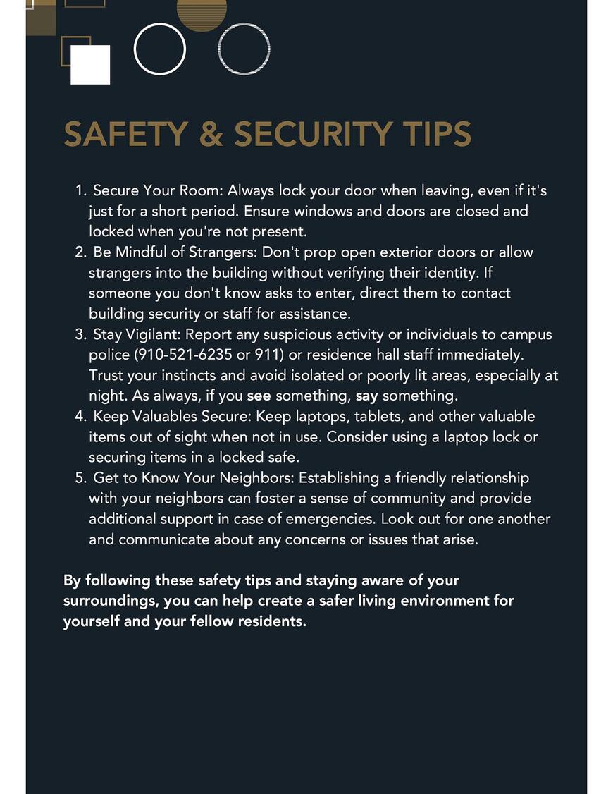 Safety & Security Tips