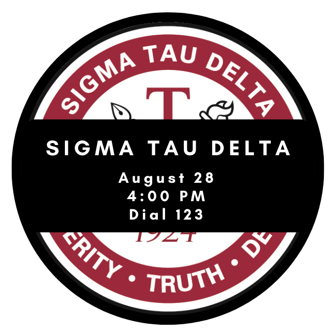 Sigma Tau Delta Meeting Aug. 28 4:00 PM