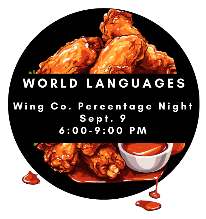 World Languages Percentage Night Wing Co Sept 9 6-9 PM