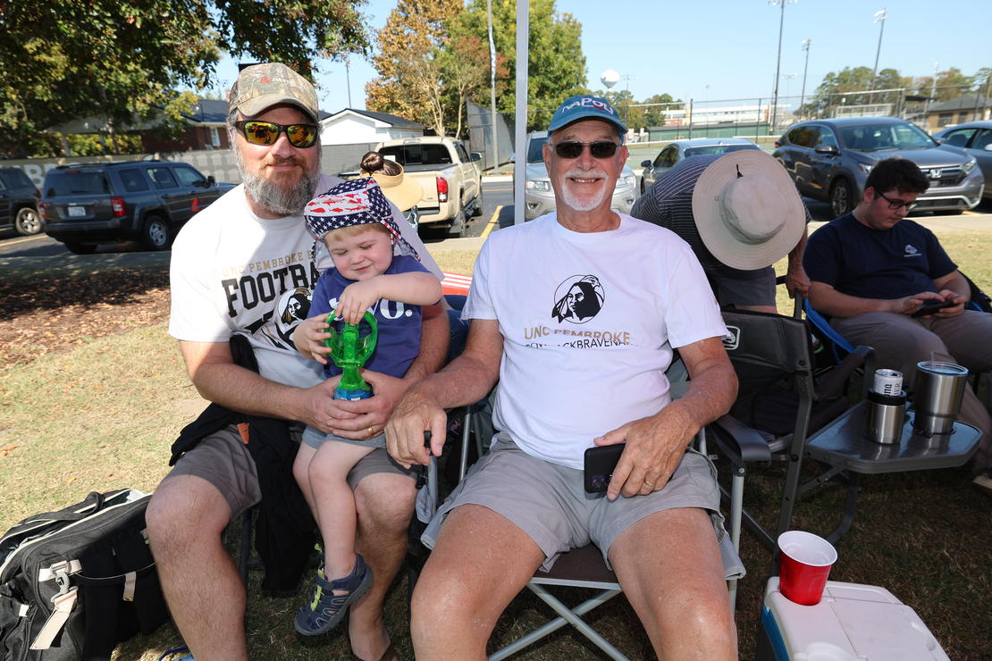 Family at UNCP Homecoming Tailgate