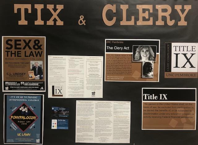 Title IX and Clery Bulletin Board