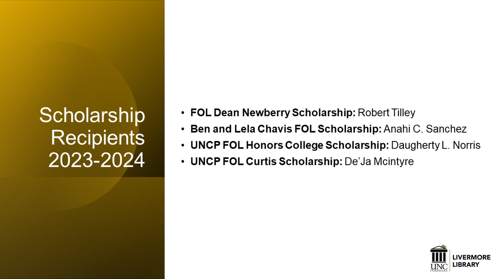 Scholarship Recipient Names for 2023-2024