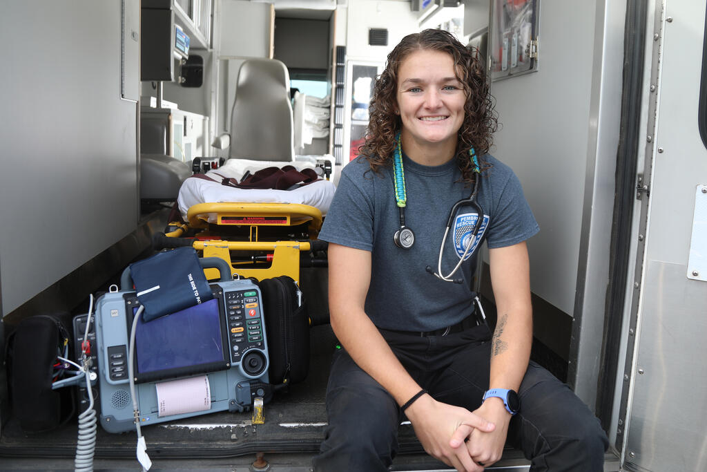 Grossheim has doubled as an EMT during her college career at UNCP