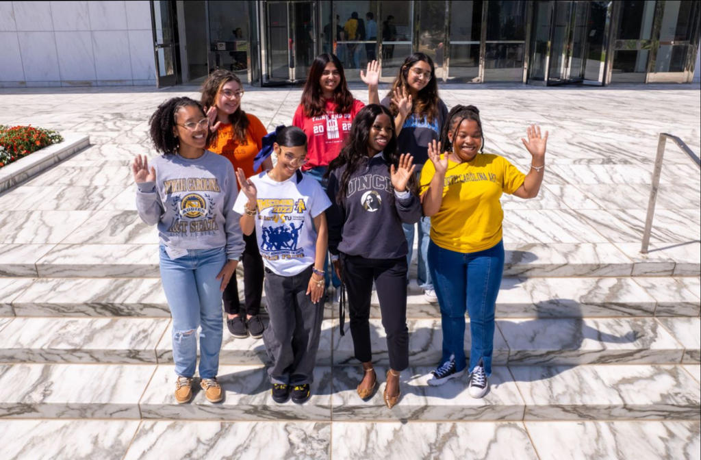 Gloriest Lubamba (first row) pictured with fellow summer interns