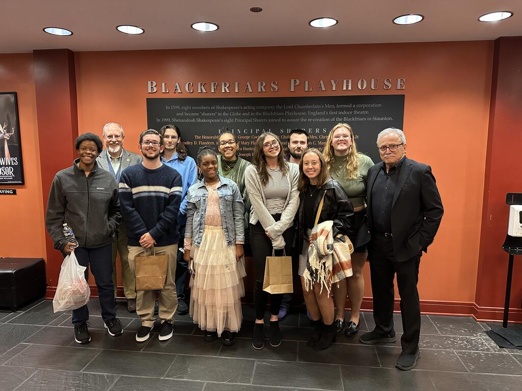 Dr. Vela and Dr. Ladd take students to The American Shakespeare Center in Staunton, VA.