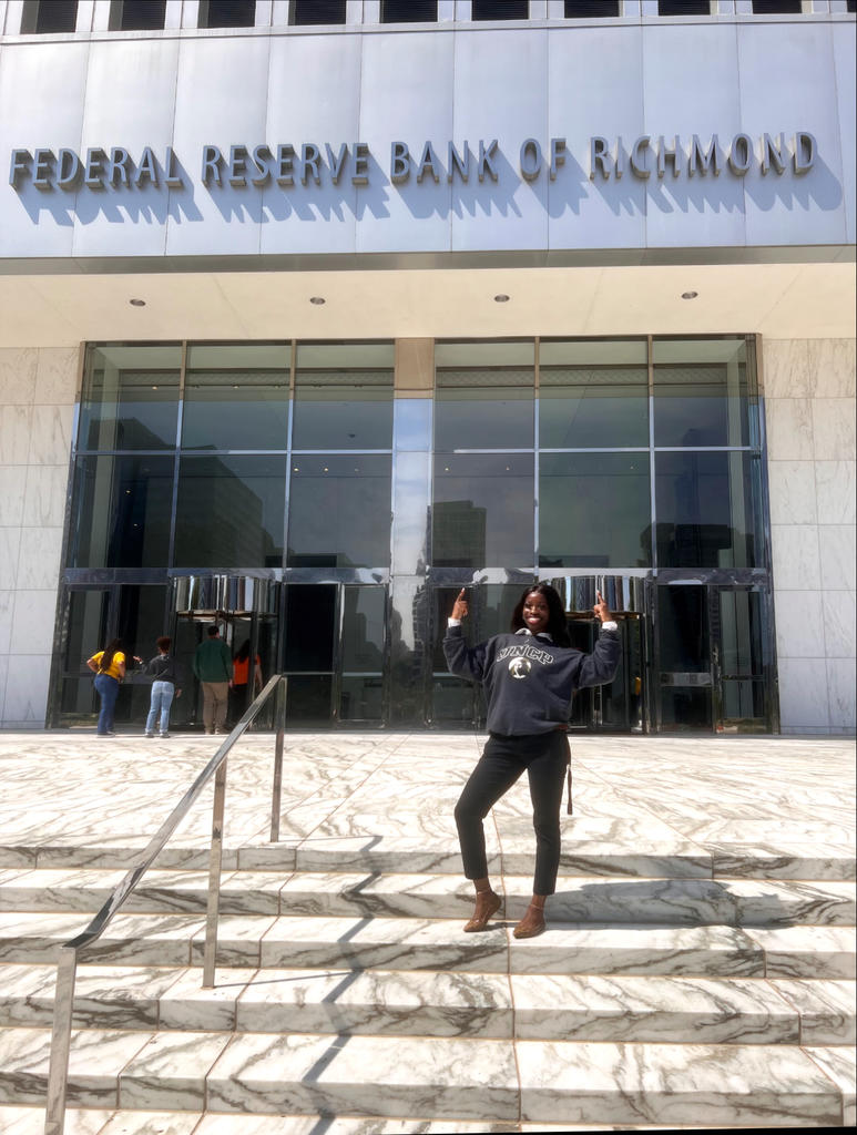 Gloriest Lubamba participated in a 10-week summer internship with the Federal Reserve Bank of Richmond